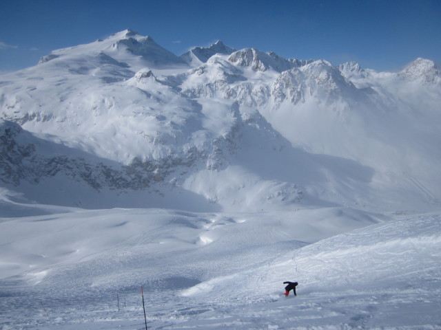 Markus auf der Piste Envers de Campanules (8. M&auml;rz)