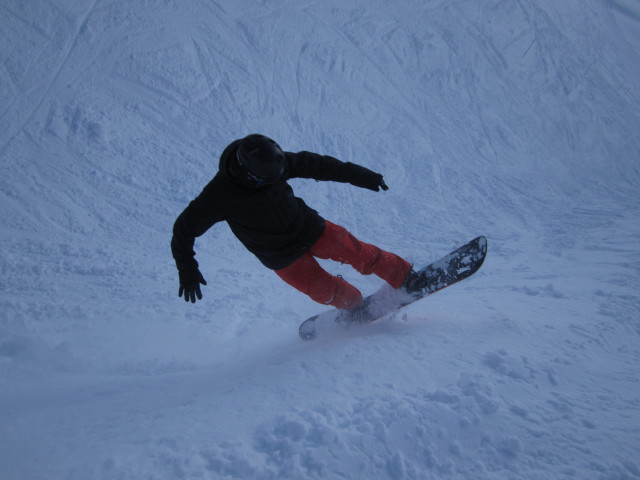 Markus neben der Piste Aiguille Perc&eacute;e (8. M&auml;rz)