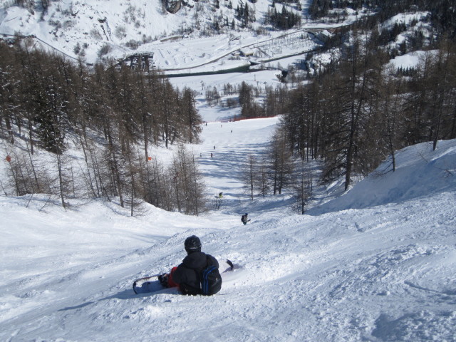 Markus neben der Piste Sache (9. M&auml;rz)