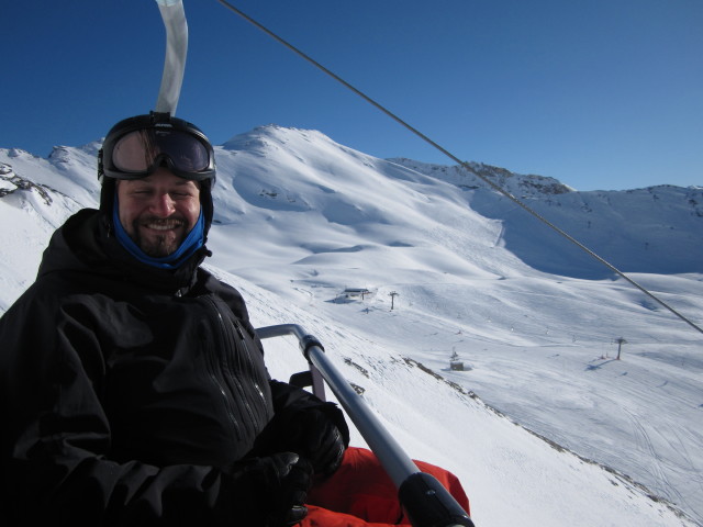 Markus im Telesiege Leissieres (10. M&auml;rz)