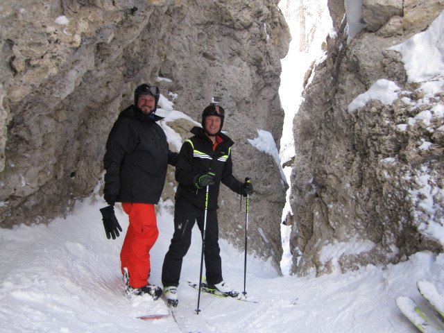 Markus und ich im Vallon de la Tovi&egrave;re (11. M&auml;rz)