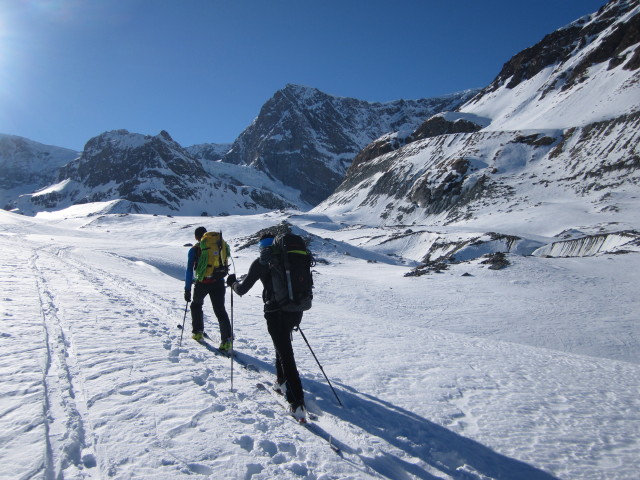 Wolfgang und Rudolf am Zmuttgletscher (19. M&auml;rz)