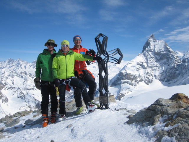 Herbert, Rudolf und ich auf der Tete Blanche, 3.710 m (20. M&auml;rz)
