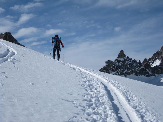 Anabel am Glacier du Mont Min&eacute; (20. M&auml;rz)