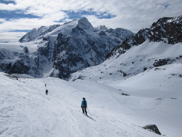 Wolfgang, Herbert und Anabel auf den Plans de Bertol (20. März)