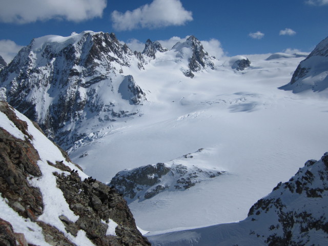 Glacier du Mont Collon von der Cabane des Vignettes aus (21. M&auml;rz)