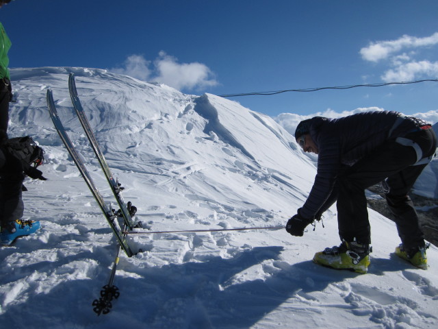 Wolfgang bei der Cabane des Vignettes, 3.160 m (21. M&auml;rz)