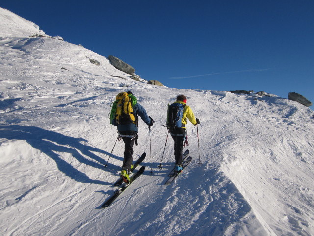 Wolfgang und Anabel zwischen Col des Vignettes und Pigne d'Arolla (22. März)