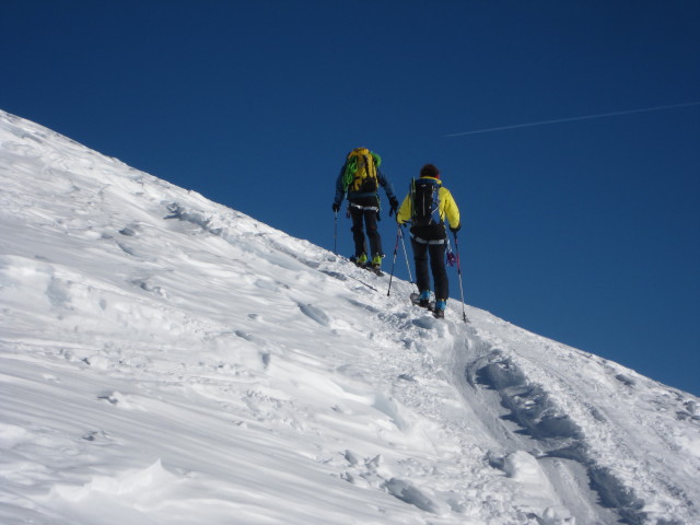Wolfgang und Anabel zwischen Col des Vignettes und Pigne d'Arolla (22. M&auml;rz)