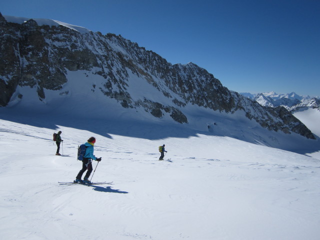 Herbert, Anabel und Wolfgang am Glacier du Brenay (22. M&auml;rz)
