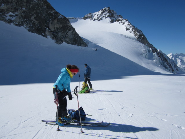 Anabel und Wolfgang am Glacier du Brenay (22. M&auml;rz)