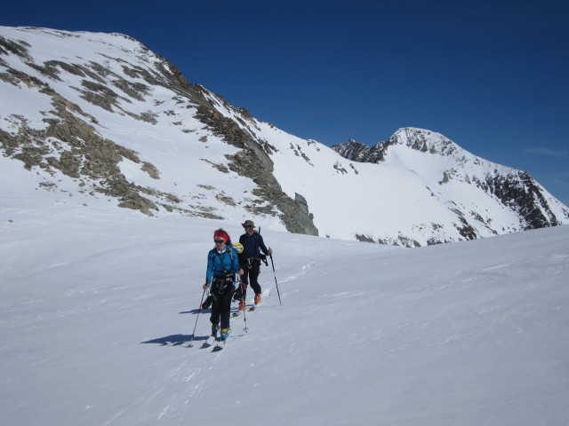 Anabel und Herbert am Glacier du Brenay (22. M&auml;rz)