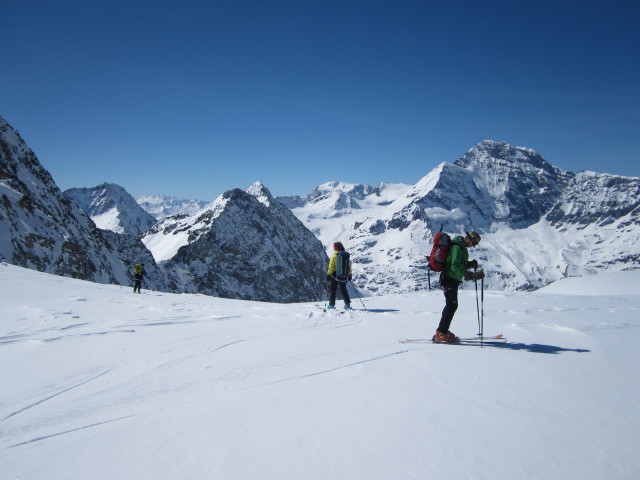 Wolfgang, Anabel und Herbert in Les Portons (22. M&auml;rz)