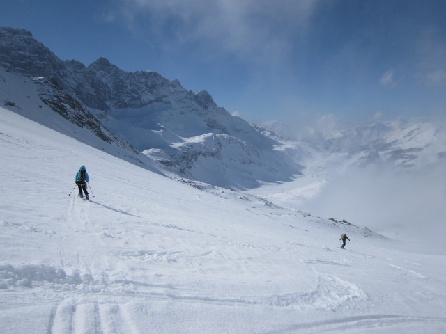 Anabel und Wolfgang zwischen Fenetre de Durand und Thoules (23. M&auml;rz)
