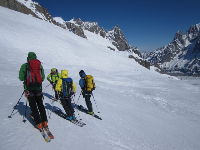 Herbert, Rudolf, Anabel und Wolfgang am Glacier du G&eacute;ant