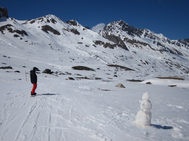 Markus zwischen Heidelberger H&uuml;tte und Fimbaalp (11. Apr.)