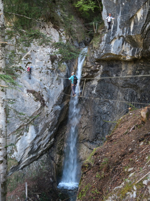 Klettersteig 'Wasserfall St. Anton im Montafon': Seilbr&uuml;cken