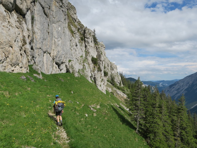 Johanna am Dr. Koteksteig zwischen Kulmalm und H&ouml;rndlalm (18. Juni)