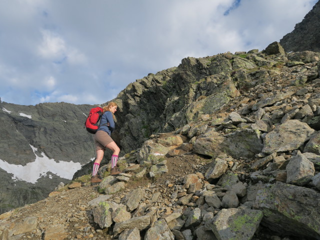 Evelyn zwischen Wangenitzseeh&uuml;tte und Petzeck (2. Juli)