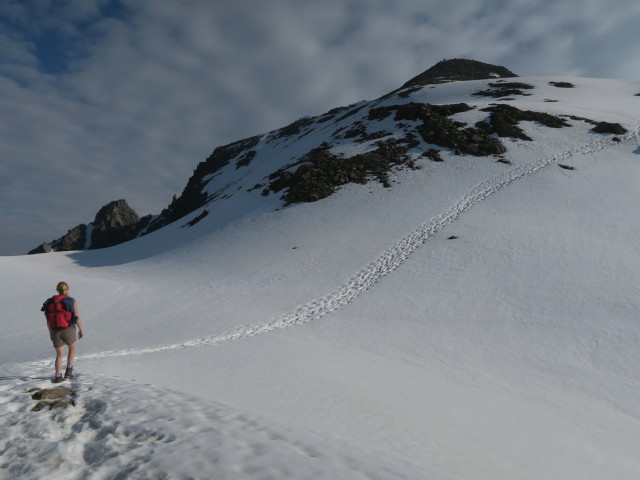 Evelyn zwischen Wangenitzseeh&uuml;tte und Petzeck (2. Juli)