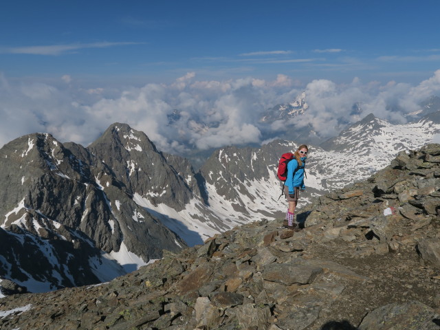 Evelyn zwischen Petzeck und Wangenitzseeh&uuml;tte (2. Juli)
