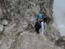 Innerkofler-Klettersteig: Irene zwischen Einstieg und Abzweigung zur NNW-Kante