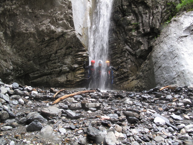 Klabauter-Klettersteig: Werner, Ursula und ich bei der Steinernen Rinne