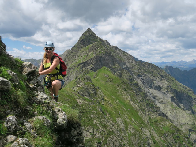 Evelyn am Steinwand-Klettersteig