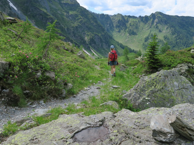 Evelyn am Karnischen H&ouml;henweg zwischen Obergailer Joch und Knolih&uuml;tte