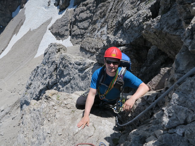 Route 'Haspinger': Werner in der 3. Seillänge