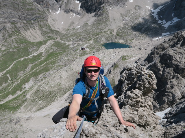 Route 'Haspinger': Werner in der 6. Seill&auml;nge