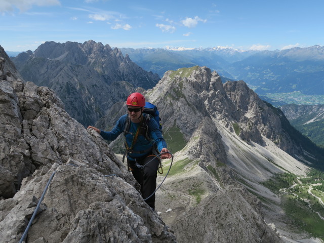 NW-Grat der Teplitzer Spitze: Werner in der 4. Seillänge