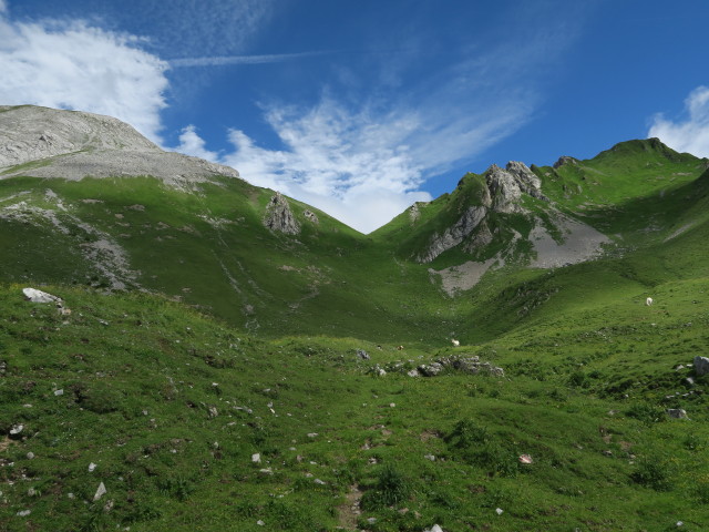 Weg 430 zwischen Oberer Spielbodenalm und Spielbodent&ouml;rl (17. Juli)