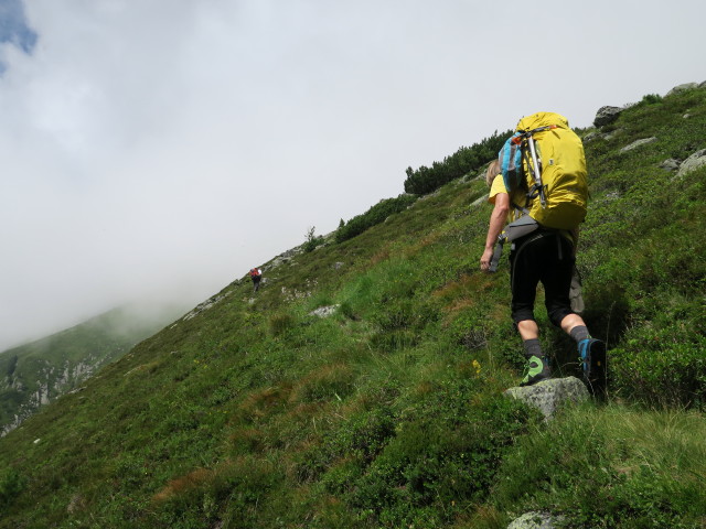Erich und J&ouml;rg zwischen Falbesoner Ochsenalm und Schrimmen (29. Juli)