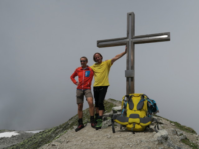 Ich und J&ouml;rg am Basslerjoch, 2.829 m (29. Juli)