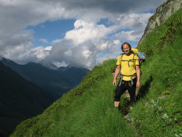 J&ouml;rg am Weg 133 zwischen Kuhgschwez und Franz-Senn-H&uuml;tte (29. Juli)
