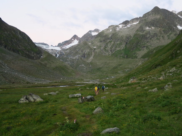 J&ouml;rg, Thorsten und Klaus am Weg 131 zwischen H&ouml;llenrachen und Berglastal (30. Juli)