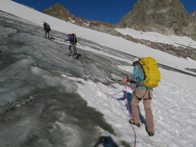Klaus, Dirk, Thorsten und J&ouml;rg am Alpeiner Ferner (30. Juli)