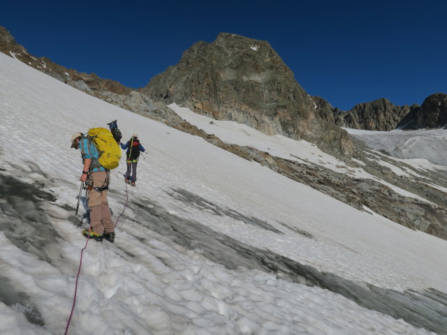 J&ouml;rg, Klaus, Dirk und Thorsten am Alpeiner Ferner (30. Juli)