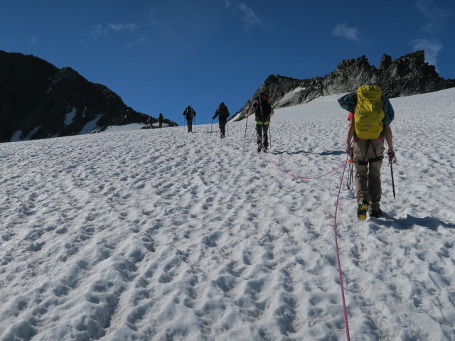 Klaus, Dirk, Thorsten und J&ouml;rg am Alpeiner Ferner (30. Juli)