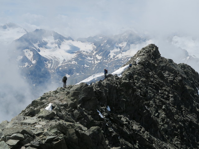 Dirk, Thorsten und Klaus zwischen Ruderhofspitze und Oberer H&ouml;lltalscharte (30. Juli)