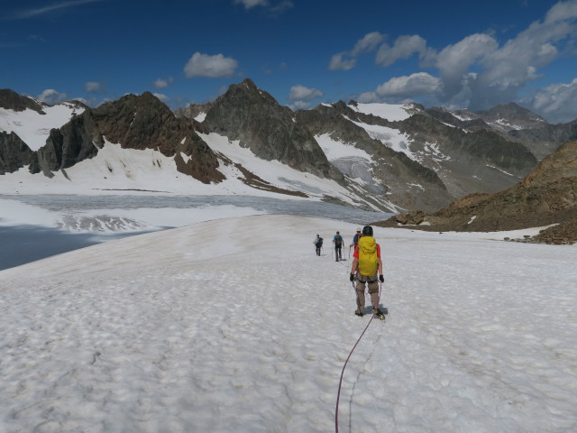 Klaus, Dirk, Thorsten und J&ouml;rg am Alpeiner Ferner (30. Juli)