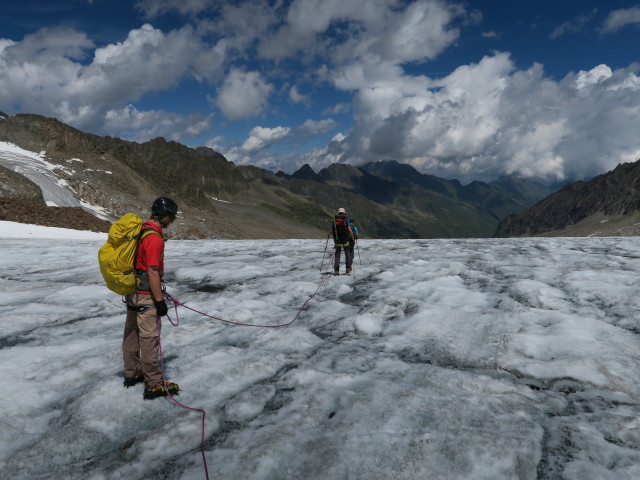 J&ouml;rg, Thorsten und Dirk am Alpeiner Ferner (30. Juli)
