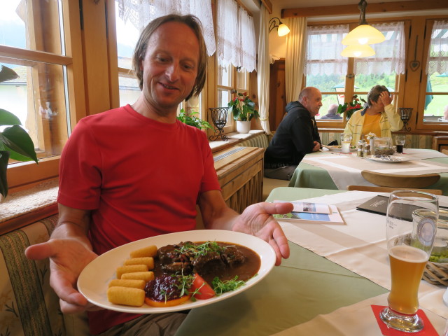 J&ouml;rg im Alpengasthof Praxmar, 1.687 m (31. Juli)