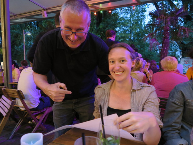 Erich und Carmen in der Pizzeria Riva