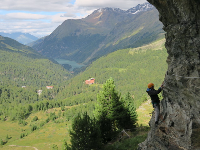 Murmele-Klettersteig: Jakob in der Sektion II (6. Aug.)