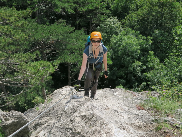 Sabine auf der Plattenrampe
