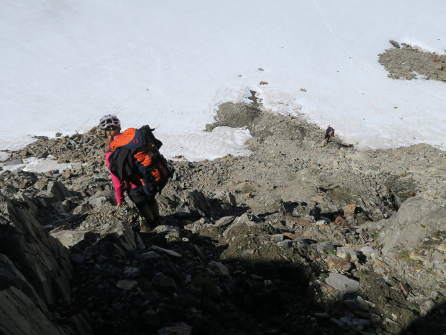 Miriam und Christoph zwischen Daunjoch und Sulztalferner (14. Aug.)