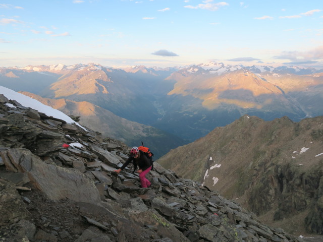 Miriam zwischen W&uuml;tenkarferner und Warenkarseitenspitze (15. Aug.)