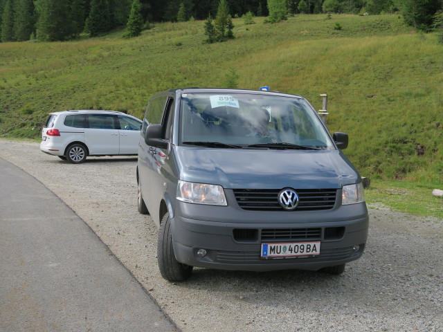 T&auml;lerbus in der Haltestelle Prebersee Grazer H&uuml;tte (19. Aug.)